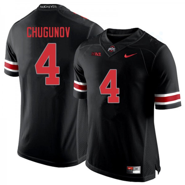 Ohio State Buckeyes #4 Chris Chugunov Men Alumni Jersey Blackout OSU35410